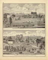 Residences, 1876 Illinois - Old Map Reprint - Warner & Beers Illinois State Atlas