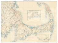 Cape Cod & the Islands 1890 - Custom USGS Old Topo Map (rectangle) - Massachusetts - cc1