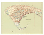 Provincetown 1944 - Custom USGS Old Topo Map - Massachusetts
