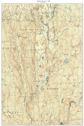Quabbin Reservoir 1890 - Custom USGS Old Topo Map - Massachusetts