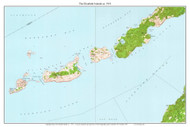 Elizabeth Islands 1951 - Custom USGS Old Topo Map - Massachusetts 7x7 Custom