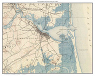 Newburyport 1890 - Custom USGS Old Topo Map - Massachusetts North Shore
