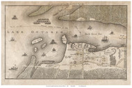 Sacketts Harbour Closeup 1815 - Old Map Reprint - New York Cities Other Jefferson Co.