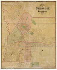 Syracuse 1868 - Old Map Reprint - New York Cities Other Onondaga Co.