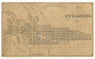 Syracuse Village 1834 - Old Map Reprint - New York Cities Other Onondaga Co.