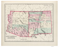Arizona and New Mexico - 1878 O.W. Gray - USA Atlases - States