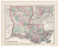 Louisiana - 1878 O.W. Gray - USA Atlases - States