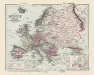 Europe - 1878 O.W. Gray - USA Atlases - Europe & The World