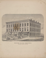 Brewer Block, New York 1867 - Old Town Map Reprint - Chautauqua Co. Atlas
