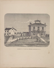 Residence of S.W. Mason, New York 1867 - Old Town Map Reprint - Chautauqua Co. Atlas