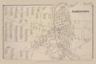 Jamestown, New York 1867 - Old Town Map Reprint - Chautauqua Co. Atlas