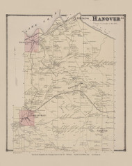 Hanover, New York 1867 - Old Town Map Reprint - Chautauqua Co. Atlas