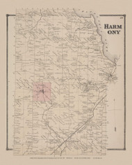 Harmony, New York 1867 - Old Town Map Reprint - Chautauqua Co. Atlas