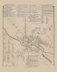 Fredonia Village, New York 1867 - Old Town Map Reprint - Chautauqua Co. Atlas