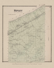 Ripley, New York 1867 - Old Town Map Reprint - Chautauqua Co. Atlas