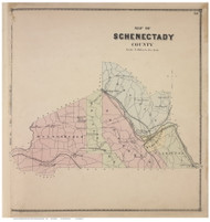 Schenectady County, Schenectady Co., New York 1866 - Old Town Map Reprint - Albany & Schenectady Cos. Atlas