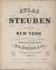 Title, New York 1873 - Old Town Map Reprint - Steuben Co. Atlas 0
