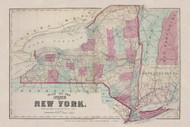 New York State, New York 1873 - Old Town Map Reprint - Steuben Co. Atlas 10-11
