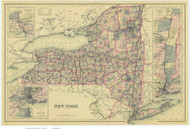 New York State, New York 1876 - Old Town Map Reprint - Essex Co. Atlas