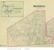 Minerva, New York 1876 - Old Town Map Reprint - Essex Co. Atlas