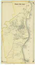 Port Henry, New York 1876 - Old Town Map Reprint - Essex Co. Atlas