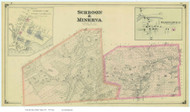 Schroon & Minerva, New York 1876 - Old Town Map Reprint - Essex Co. Atlas