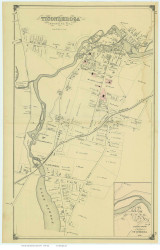 Ticonderoga Villages, New York 1876 - Old Town Map Reprint - Essex Co. Atlas