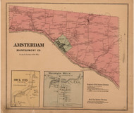 Amsterdam, Montgomery Co. New York 1868 - Old Town Map Reprint - Montgomery & Fulton Cos. Atlas