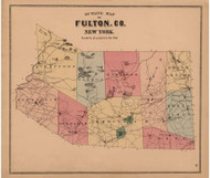 Fulton County, Fulton Co. New York 1868 - Old Town Map Reprint - Montgomery & Fulton Cos. Atlas