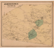 Johnstown, Fulton Co. New York 1868 - Old Town Map Reprint - Montgomery & Fulton Cos. Atlas