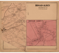 Broad Albin, Fulton Co. New York 1868 - Old Town Map Reprint - Montgomery & Fulton Cos. Atlas