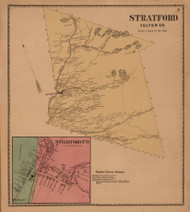 Stratrford, Fulton Co. New York 1868 - Old Town Map Reprint - Montgomery & Fulton Cos. Atlas