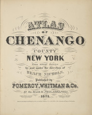 Title Page, New York 1875 - Old Town Map Reprint - Chenango Co. Atlas 0