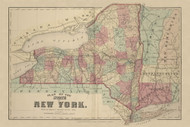 New York State, New York 1875 - Old Town Map Reprint - Chenango Co. Atlas 4-5