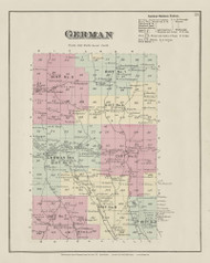 Greman, New York 1875 - Old Town Map Reprint - Chenango Co. Atlas 25