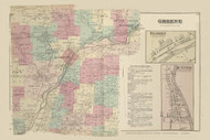 Greene, New York 1875 - Old Town Map Reprint - Chenango Co. Atlas 29
