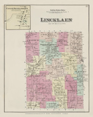 Lincklean, New York 1875 - Old Town Map Reprint - Chenango Co. Atlas 41