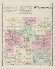 McDonough, New York 1875 - Old Town Map Reprint - Chenango Co. Atlas 43