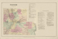 Norwich, New York 1875 - Old Town Map Reprint - Chenango Co. Atlas 57