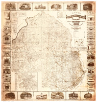 Hennepin County Minnesota 1874 - Old Map Reprint