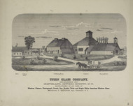Union Glass Company, New York 1867 - Old Town Map Reprint - Oswego Co.