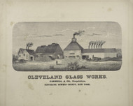 Cleveland Glass Company, New York 1867 - Old Town Map Reprint - Oswego Co.