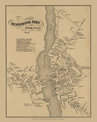 Kennebunkport Village Custom, Maine 1856 Old Town Map Custom Print - York Co.