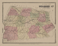 Delaware County, New York 1869 - Old Town Map Reprint - Delaware Co. Atlas