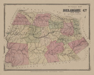 Delaware County, New York 1869 - Old Town Map Reprint - Delaware Co. Atlas 4