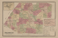 Franklin, New York 1869 - Old Town Map Reprint - Delaware Co. Atlas 9-10