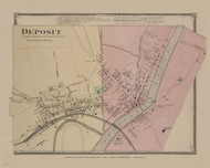 Deposit, New York 1869 - Old Town Map Reprint - Delaware Co. Atlas 17