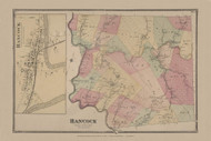 Hancock, New York 1869 - Old Town Map Reprint - Delaware Co. Atlas 25-26