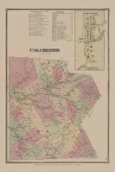 Colchester, New York 1869 - Old Town Map Reprint - Delaware Co. Atlas