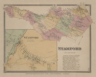 Stamford, New York 1869 - Old Town Map Reprint - Delaware Co. Atlas 33